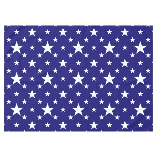 Toalha De Mesa Estrelas de festa em azul (Frente (Horizontal))