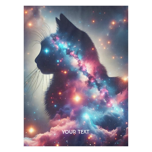 Toalha De Mesa Estrelas de Gato do Espaço Fantasma (Frente)
