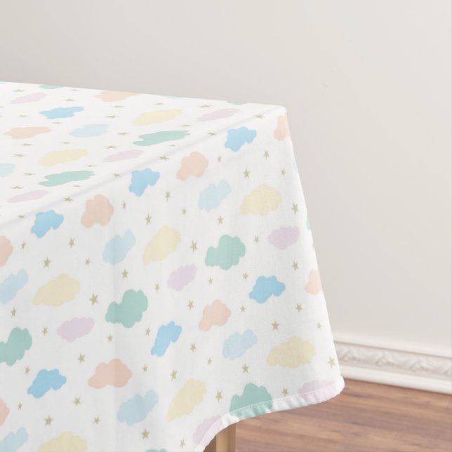 Toalha De Mesa Estrelas e Nuvens de Pastel (Posição Original)