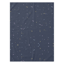 Toalha De Mesa Estrelas Fofas Em Um Céu Noturno Reluzente