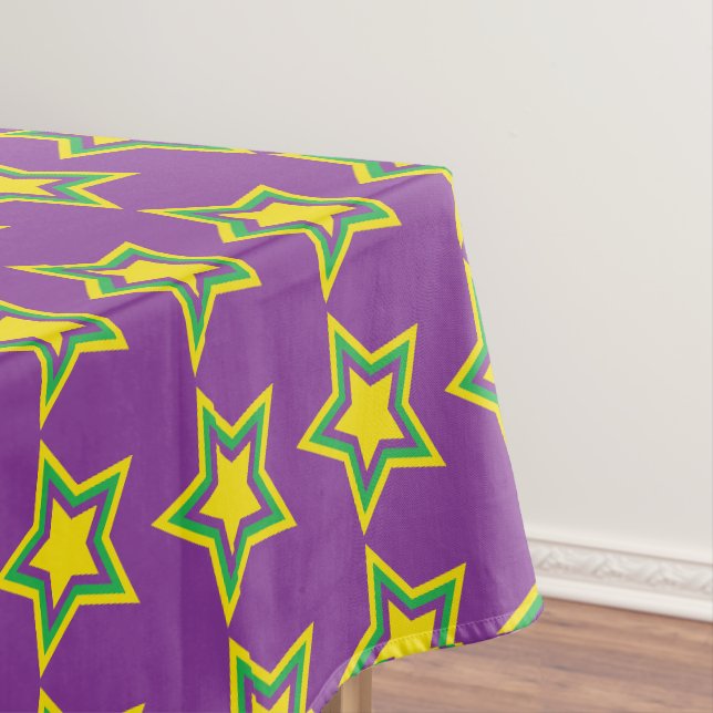 Toalha De Mesa Estrelas Roxas Modernas Padrão Carnaval (Posição Original)