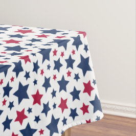 Toalha De Mesa Estrelas Vermelhas e Azuis - Padrão de bandeira Am