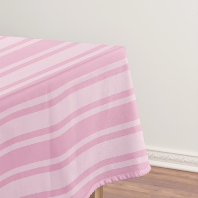 Toalha De Mesa Estrias de doces cor-de-rosa pálido (Posição Original)