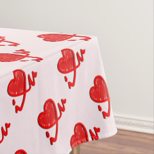 Toalha De Mesa eu fico (coração você)