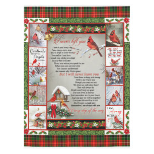 Toalha De Mesa Eu Nunca Deixei Você, Cardeal De Natal Quilt Blan