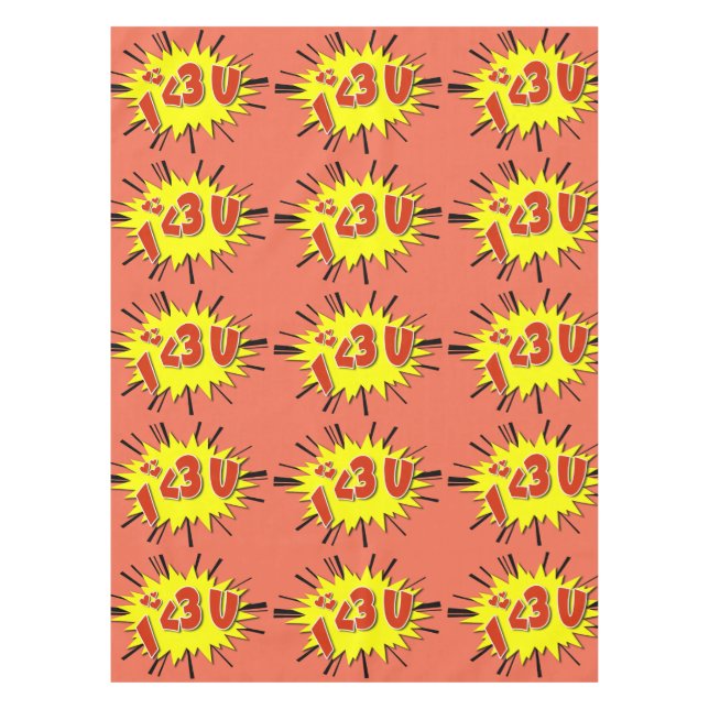 Toalha De Mesa Eu te amo (Frente)