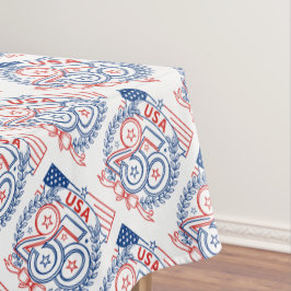 Toalha De Mesa EUA 250 Emblema Comemorativo Patriótico