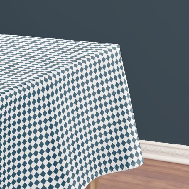 Toalha De Mesa Eucalyptus Blue White Checking Patterno Retro Chic (Eucalyptus Blue White Checkered Pattern Retro Chic Tablecloth)