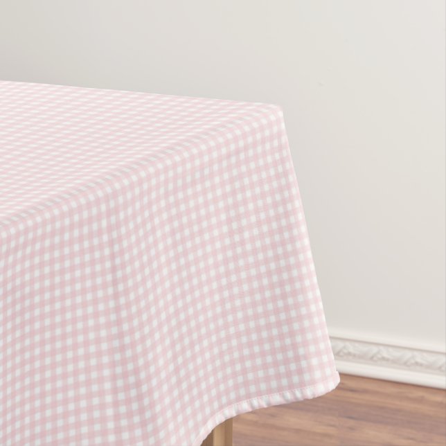 Toalha De Mesa F & L Pastel Pink Gingham (Posição Original)