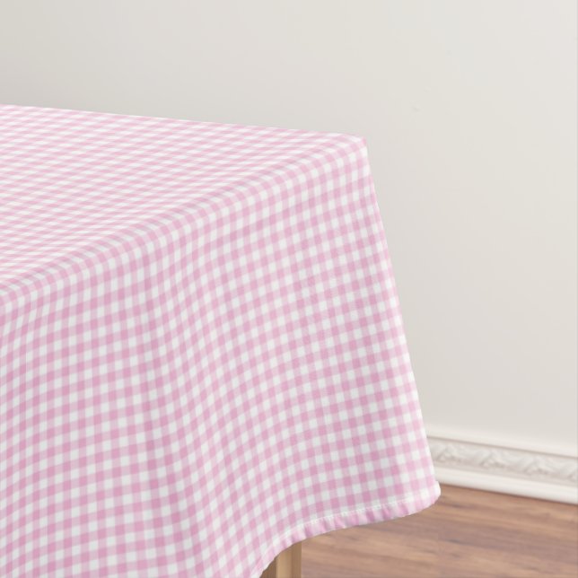 Toalha De Mesa F & L Rosa Mais Escuro Gingham (Posição Original)