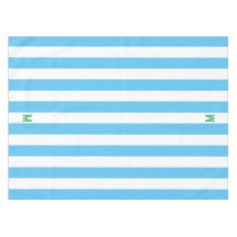 Faixa de Cabana Azul e Monograma Verde Personaliza