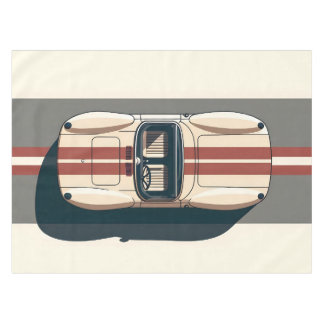 Toalha De Mesa Faixa de Carro de Corrida Retro Minimalista