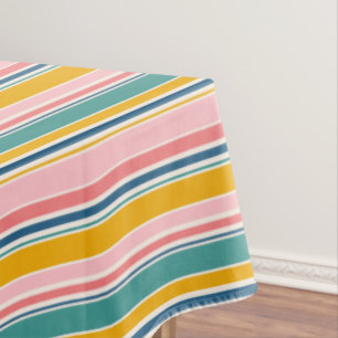 Toalha De Mesa Faixa de cores com o ambiente de praia