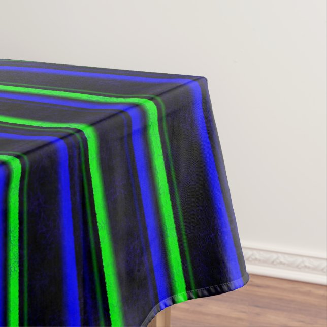 Toalha De Mesa Faixa Verde Azul Preta (Posição Original)