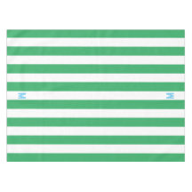 Faixa Verde Cabana e Monograma Azul Personalizado