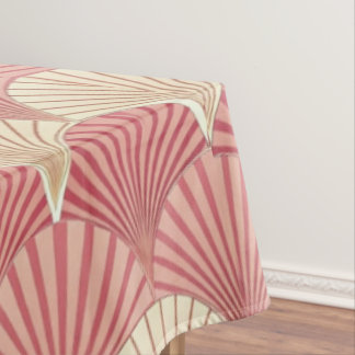 Toalha De Mesa Fans Pink Mid-Century