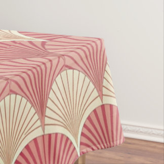 Toalha De Mesa Fans Pink Mid-Century