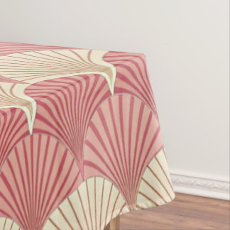 Toalha De Mesa Fans Pink Mid-Century