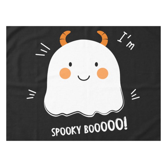 Toalha De Mesa Fantasma do Demon do Boo Spooky Bonito (Frente (Horizontal))