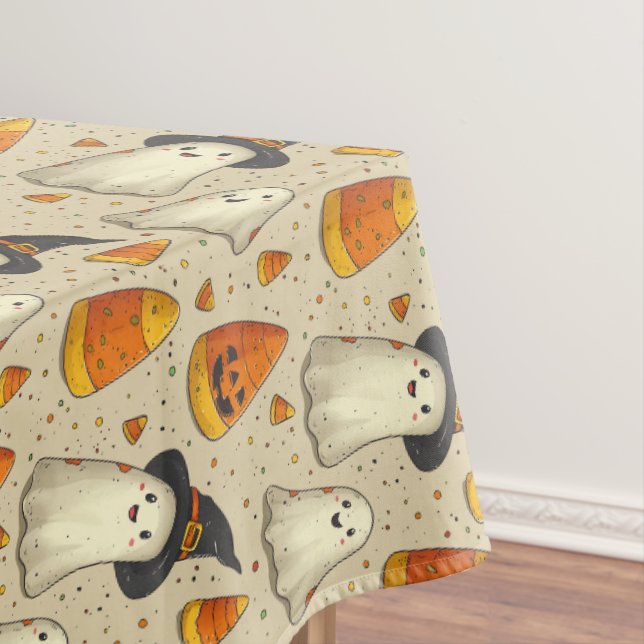 Toalha De Mesa Fantasmagóricos enfeites de Halloween fofos (Posição Original)