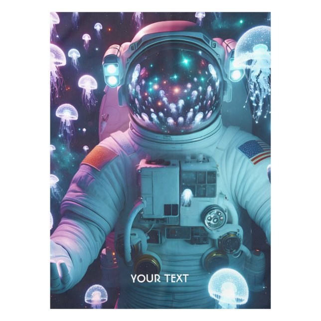 Toalha De Mesa Fantasy Astronauta Gelyfish Space (Frente)