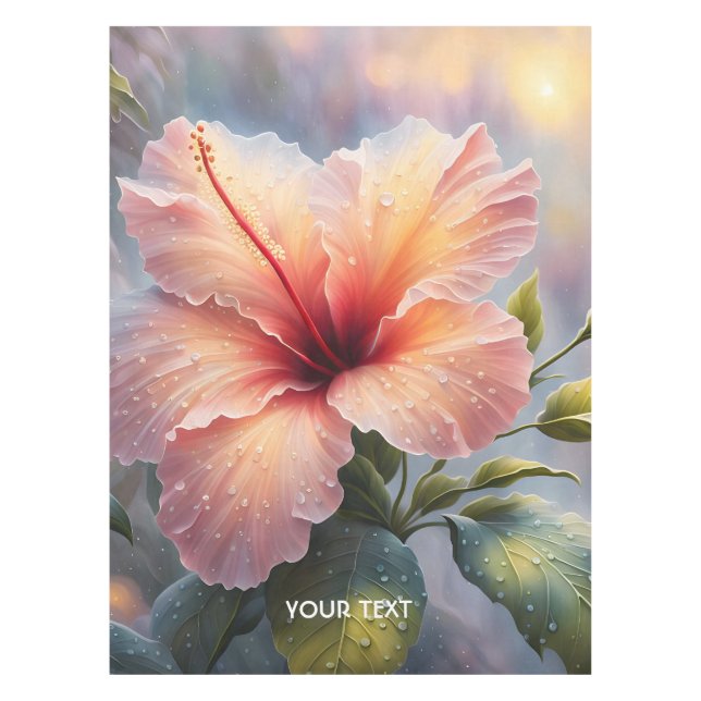 Toalha De Mesa Fantasy Cute Delicate Hibiscus Flower (Frente)