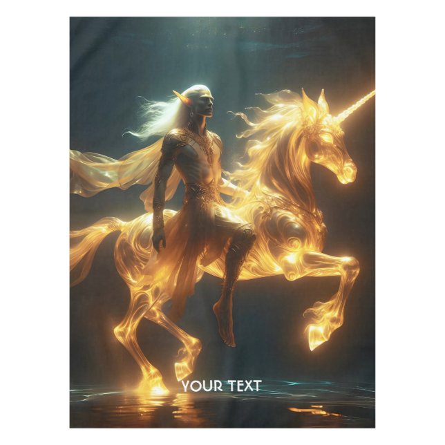 Toalha De Mesa Fantasy Cute Eethal Underwater Unicorn (Frente)