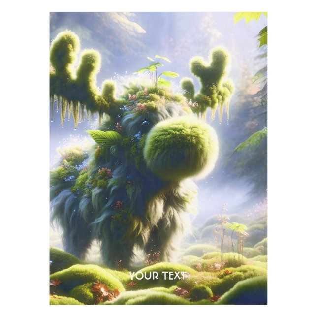 Toalha De Mesa Fantasy Cute Moss Moose Forest (Frente)