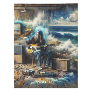 Toalha De Mesa Fantasy Cute Music Guitar Ocean