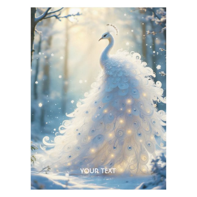 Toalha De Mesa Fantasy Cute Snow White Peacock (Frente)