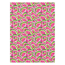 Toalha De Mesa Fatias de Melancia Rosa Padrão Préppy
