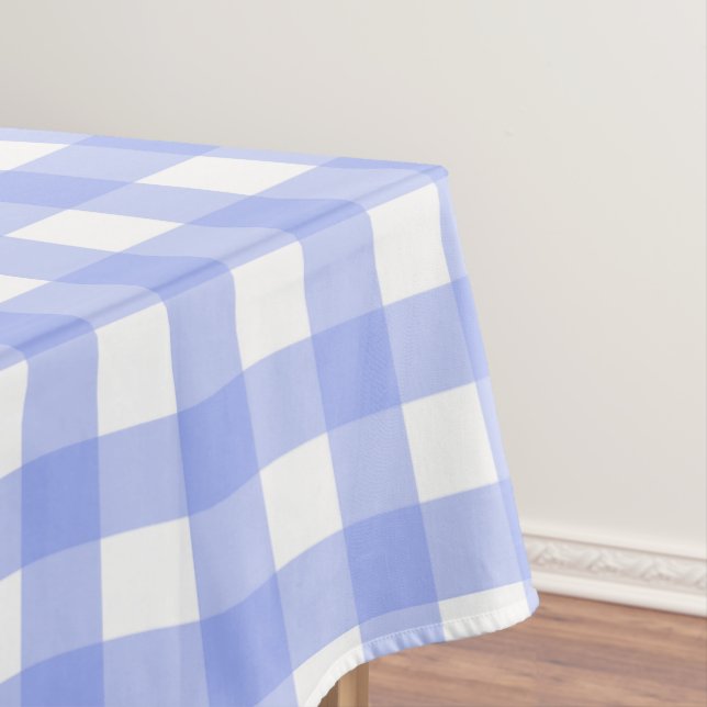Toalha De Mesa Faye e Lauren Xadrez Azul (Posição Original)