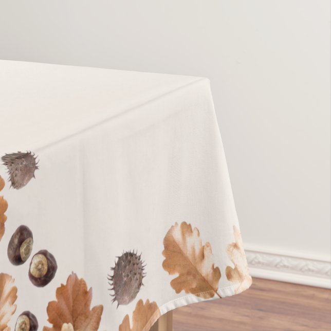 Toalha De Mesa Felicidades do outono castanho de Ação de Graças F (Posição Original)