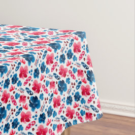 Toalha De Mesa Feliz 250º Aniversário, América! Floral Vermelho B