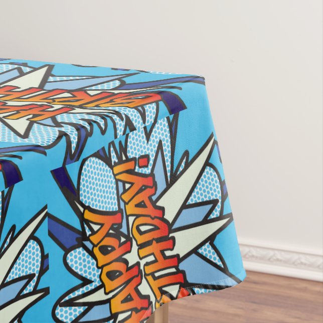 Toalha De Mesa FELIZ ANIVERSÁRIO Diversão Retro Comic Book (Posição Original)