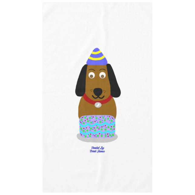 Toalha De Mesa Feliz Aniversário Pup Tablecloth (Frente)