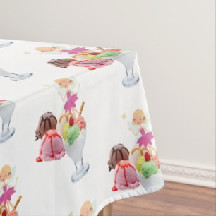 Toalha De Mesa Feliz aniversário Tablecloth Fairy Sorvete