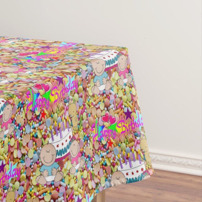 Toalha De Mesa Feliz Aniversário Tablecloth Kids (Posição Original)