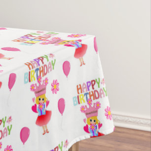 Toalha De Mesa Feliz Aniversário Tablecloth Princess