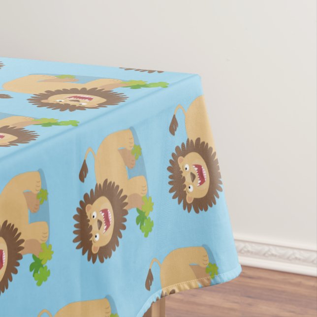Toalha De Mesa Feliz desenho animado de leão (Posição Original)