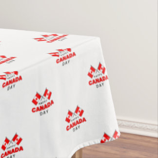 Toalha De Mesa Feliz Dia do Canadá Vermelho Branco Canadá Sinaliz