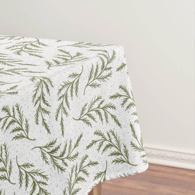 Toalha De Mesa Feliz Natal, Cypress & Snowfall Patteray (Posição Original)