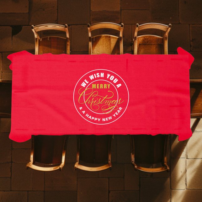 Toalha De Mesa Feliz Natal Vermelho  (Criador carregado)