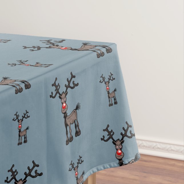 Toalha De Mesa Feliz Stressmas com Rudolph (Posição Original)