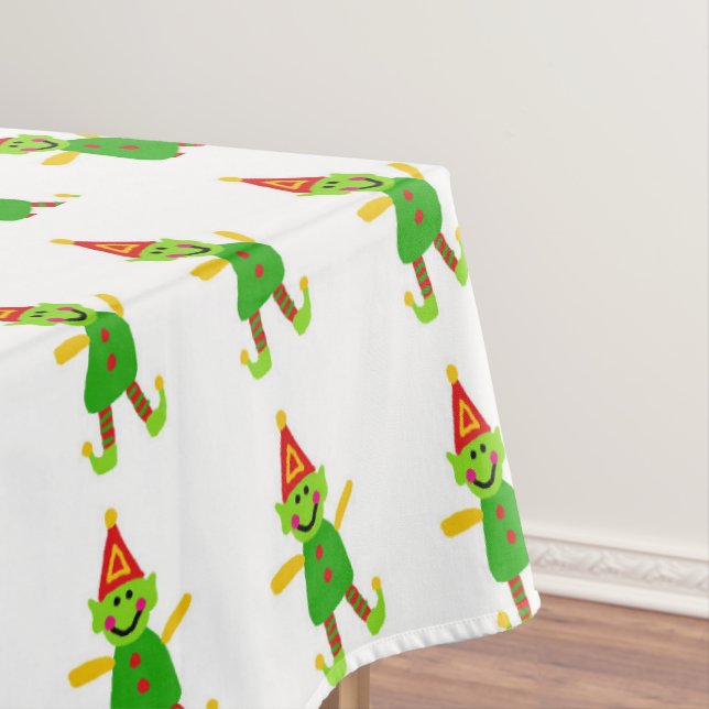 Toalha De Mesa Feliz Tablecloth de Natal, Elf (Posição Original)