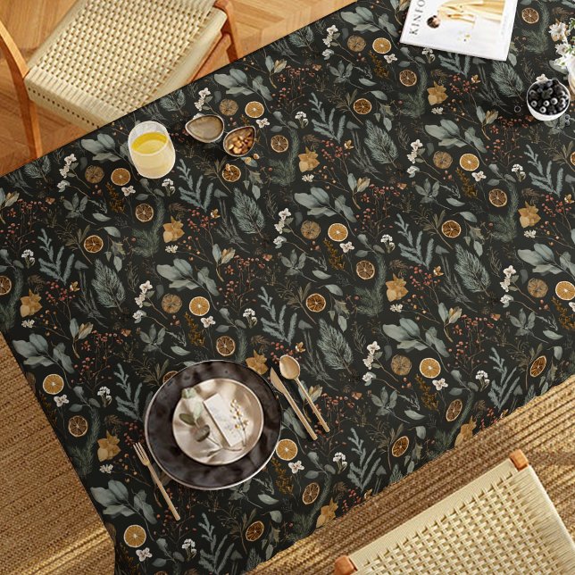 Toalha De Mesa Feriado de Natal Botânico Moody Winter (Criador carregado)