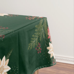 Toalha De Mesa feriado de natal botânico verde