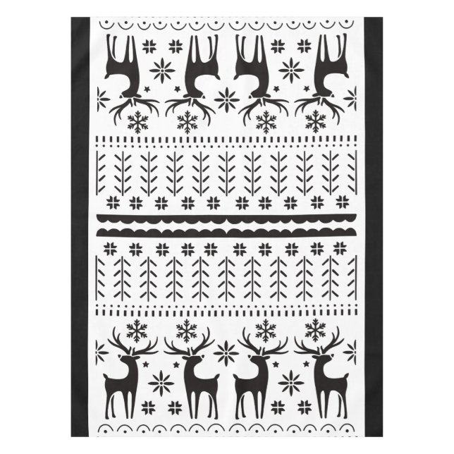 Toalha De Mesa Feriado de Reindeer de Natal para o Folk Modern (Frente)