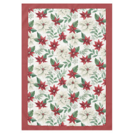 Toalha De Mesa FesNatal Poinsettias Jantar Tablecloth