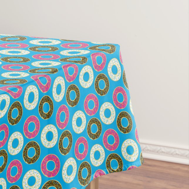 Toalha De Mesa Festa de aniversário da criança de rosquinha (Posição Original)